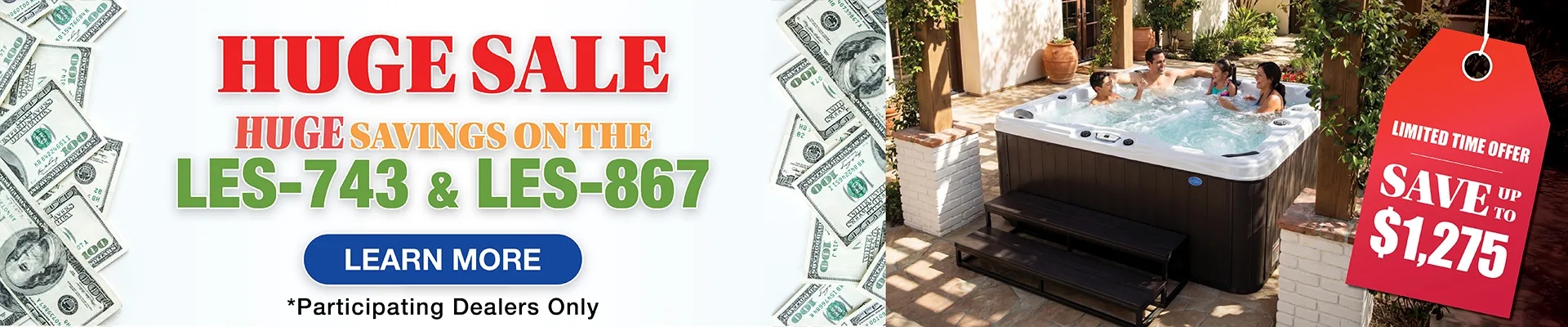 Calspas hot tub being used in a family setting - Florissant